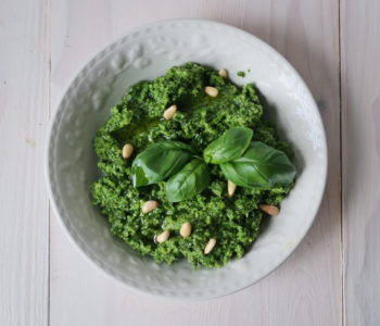 Quick Spring greens pesto